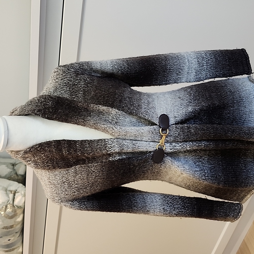 Michaels Gray Cardigan with Gold Clasp